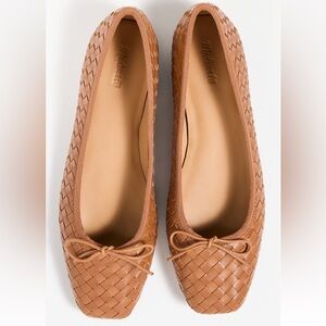 Madewell woven leather ballet flats brown size 9.5